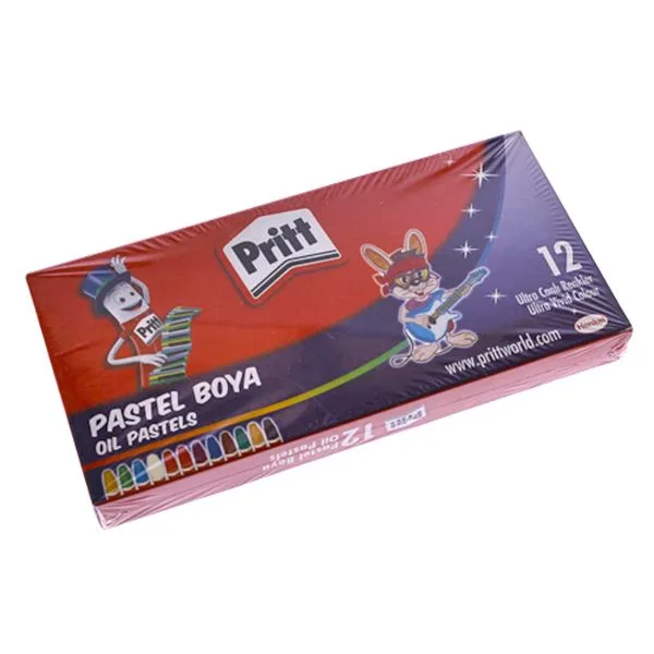 Pastel Boya 12 Renk Pritt 1048061 Karton Kutu
