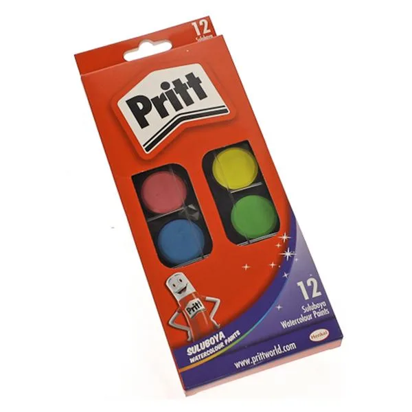 Sulu Boya 12 Renk Büyük Pritt 1047948