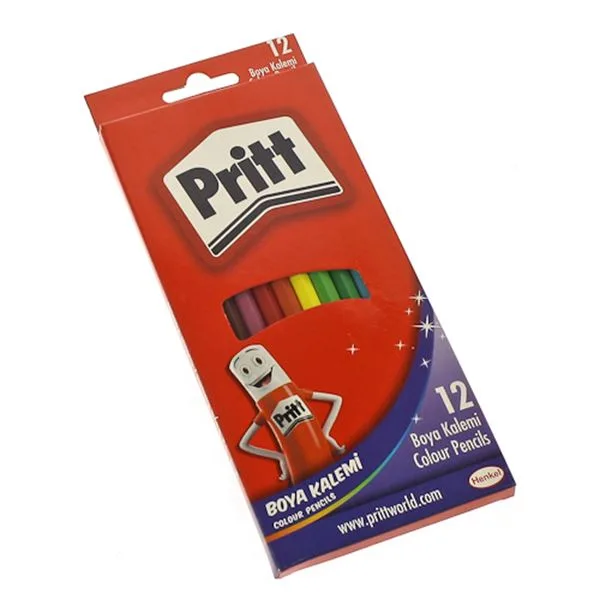 Kuru Boya 12 Renk Tam Boy Pritt 1219734 Karton Kutu