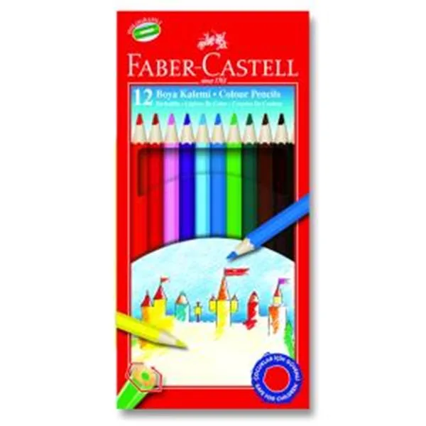 Kuru Boya 12 Renk Tam Boy Faber Castell 116312 Redlıne Karton Kutu