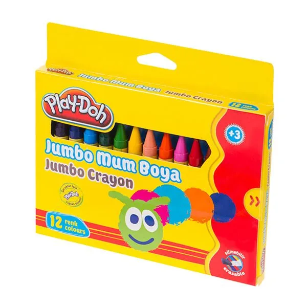 Mum Boya 12 Renk Jumbo Play-Doh Cr005 Crayon Karton Kutu