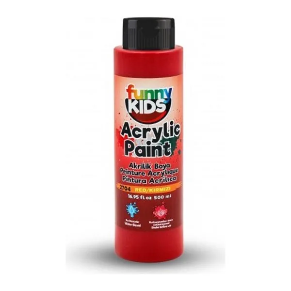Akrilik Boya Funny Kids 2704 500 Ml Kırmızı