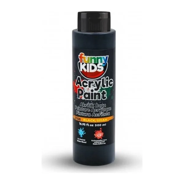 Akrilik Boya Funny Kids 2708 500 Ml Siyah