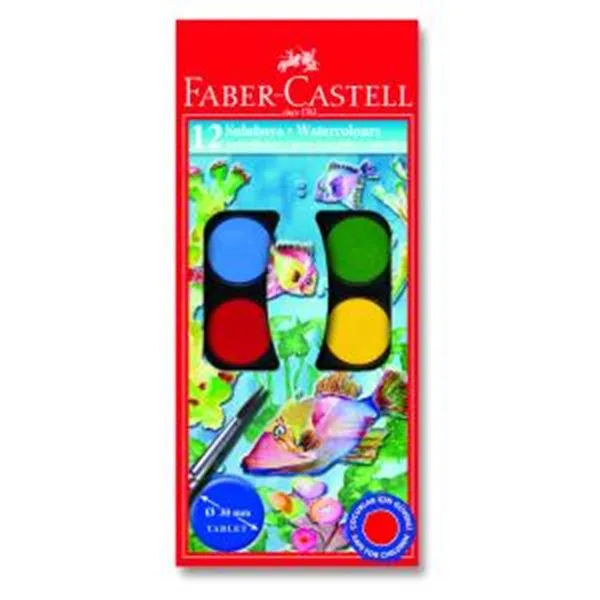 Sulu Boya 12 Renk Büyük Faber Castell 125012 Redlıne