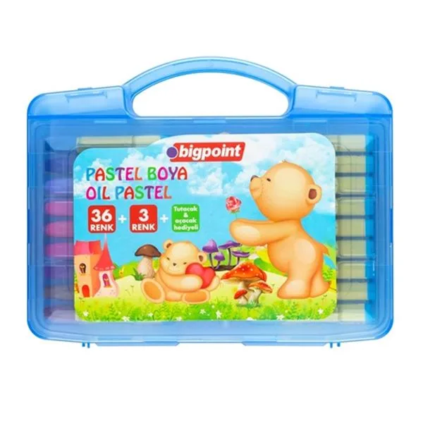 Pastel Boya 36+3 Renk Bigpoint Bp741-36 Plastik Çantalı