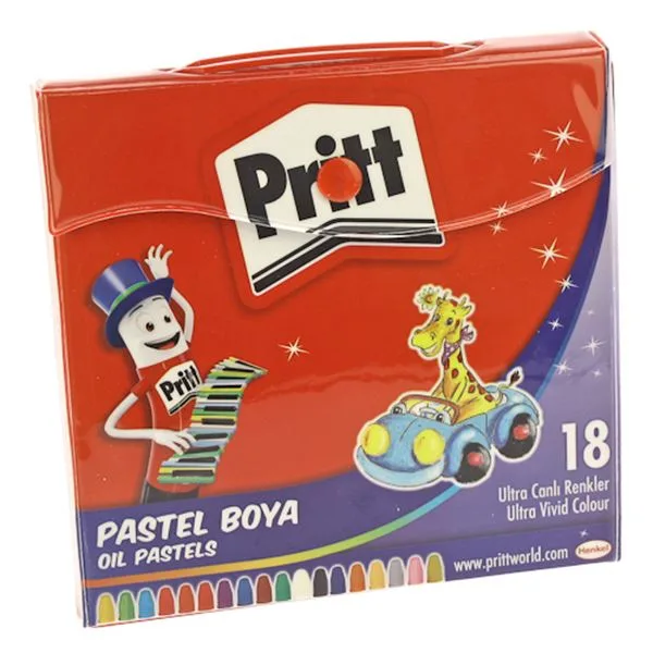 Pastel Boya 18 Renk Pritt 1048063 Çantalı