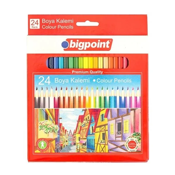 Kuru Boya 24 Renk Tam Boy Bigpoint Bp940-24 Karton Kutu