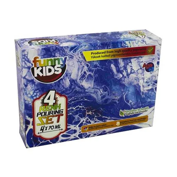 Akrilik Boya 4 Renk Funny Kids Pouring Paint Prng-4260 70 Ml