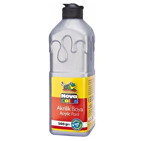 Akrilik Boya Nova Color Nc-671 500 Ml Gümüş