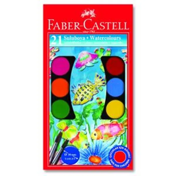 Sulu Boya 21 Renk Büyük Faber Castell 5292125021 Redlıne