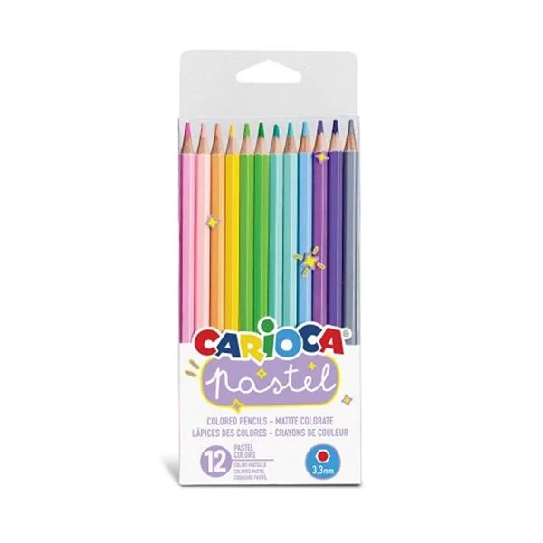 Kuru Boya 12 Renk Tam Boy Carioca Pastel Renkler 43034