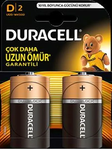 Pil Büyük Alkalin D2 Duracell 2Li