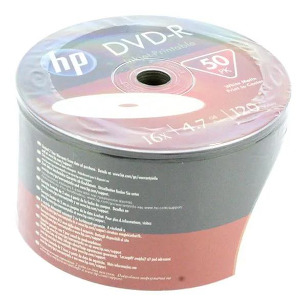 Dvd- R Hp 16X 4,7 Gb 120Dk 50 Li Shrink