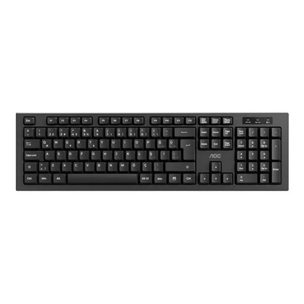 Klavye Standart+Mouse Set Kablosuz Aoc Km210b/38 Q Siyah
