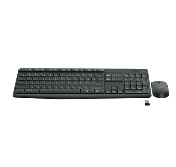 Klavye Standart+Mouse Set Kablosuz Logitech Mk235 Q Siyah
