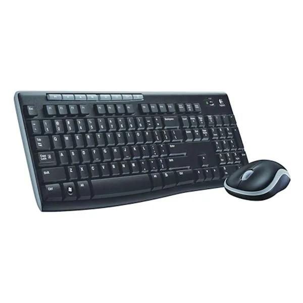 Klavye Multimedya+Mouse Set Kablosuz Logitech Mk270 Q Siyah