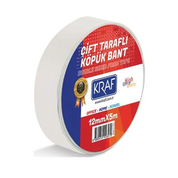 Çift Taraflı Bant Köpük 12 Mm 5 Mt Kraf 5012G