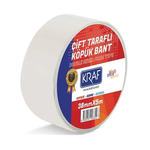 Çift Taraflı Bant Köpük 38 Mm 5 Mt Kraf 5038G