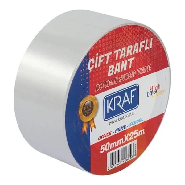 Çift Taraflı Bant 50 Mm 25 Mt Kraf 2550G