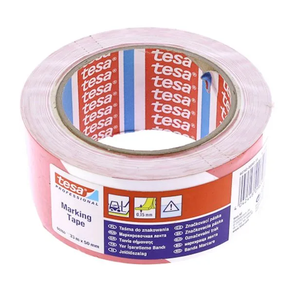 Işaret Bandı 33 Mt 50 Mm Tesa 60760 Kırmızı-Beyaz
