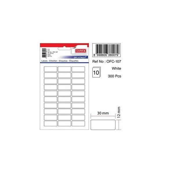 Okul Etiketi Tanex Ofc-107 12Mmx30mm