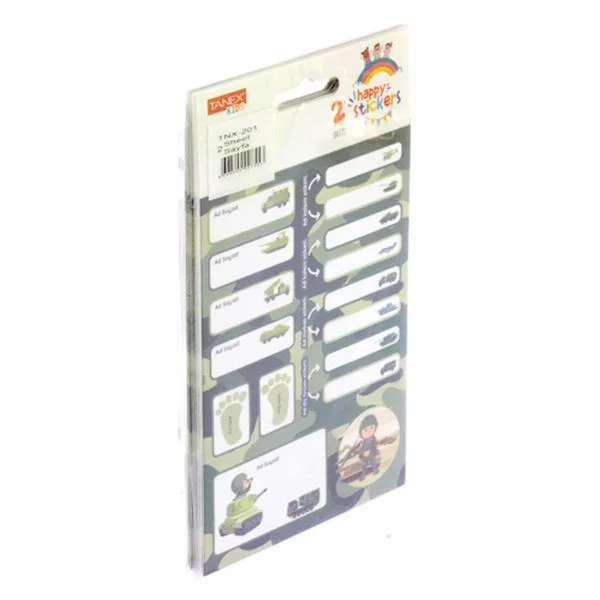 Okul Etiketi Tanex Tnx-201 Happy Sticker 2 Li