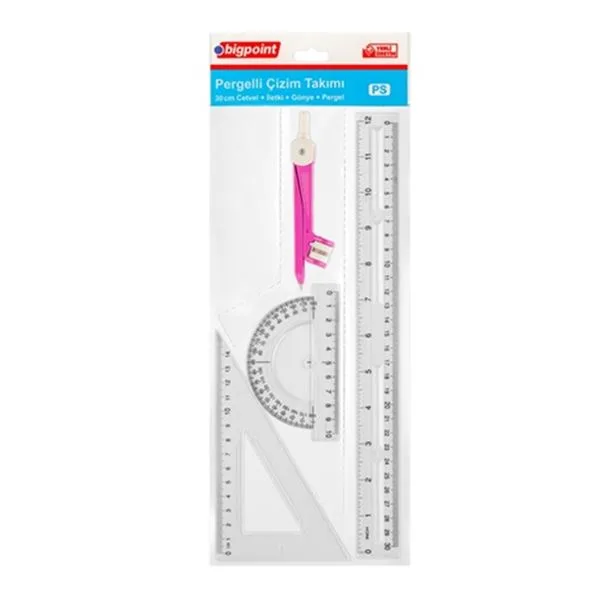 Öğrenci Çizim Seti Plastik Pergelli Bigpoint Bp362-00 4 Lü