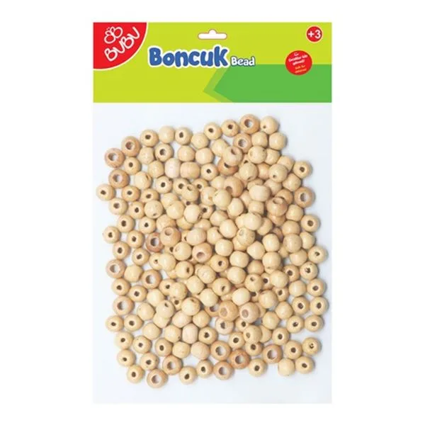 Elişi Boncuk Çeşitleri Bu-Bu Bn0003 (Ahşap Boncuk) Naturel