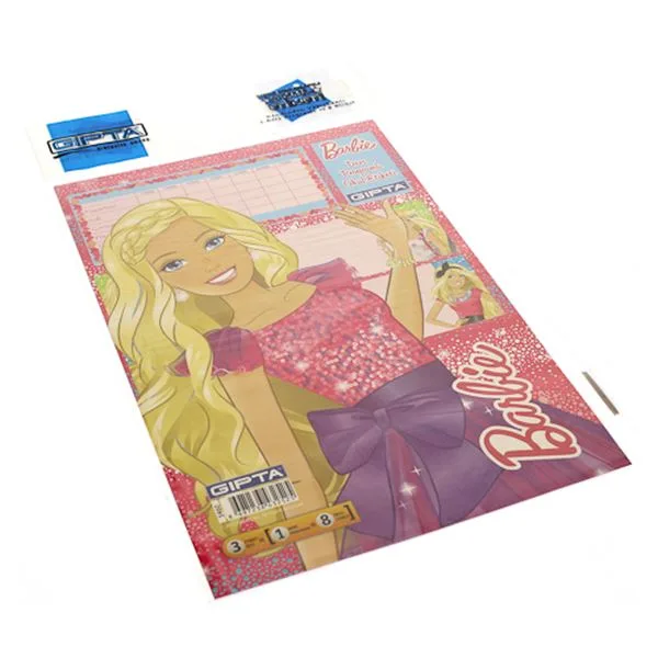 Okul Etiketi Gıpta Barbie 5460 Ders Programlı 3 Lü