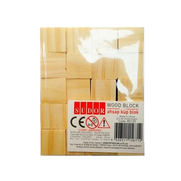 Ahşap Küp Blok Südor Bs125 20 Li Naturel