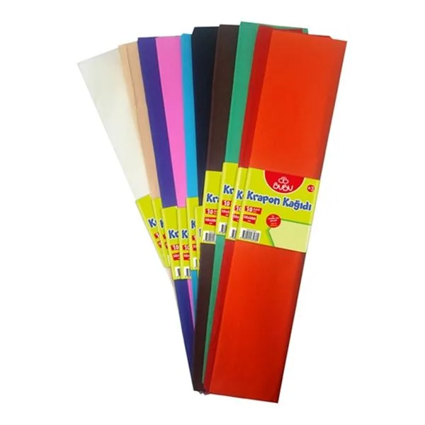Krapon Kağıdı Bu-Bu Kr001 50X200cm 10 Lu Karışık