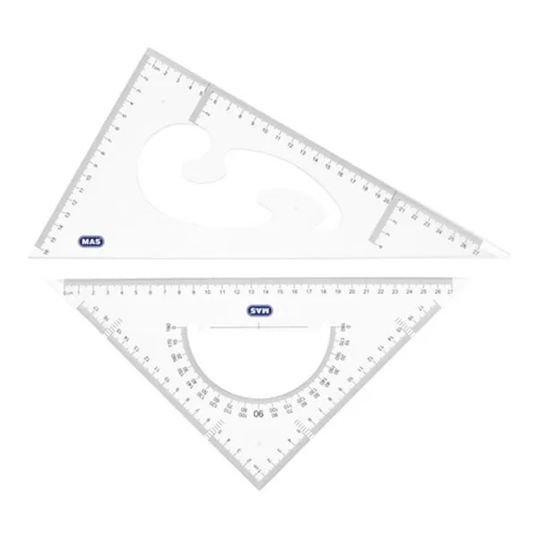 Gönye Plastik Set 30/60-45 Cm Mas 2256