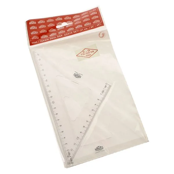 Gönye Plastik Set 21/60-45 Cm Hatas 0805