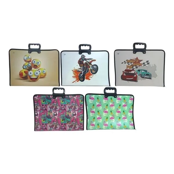 Proje Çantası Plastik Stilo Sit-Prj-0004 37X54 Fermuarlı Desenli