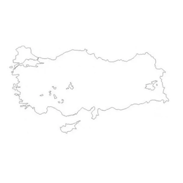 Türkiye Haritası Kağıt Statik Dilsiz 114X48 Panda Pan775