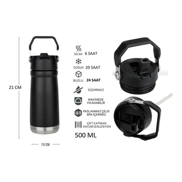 Termos Çelik Globox 3983 Bs260-1 500 Ml Siyah