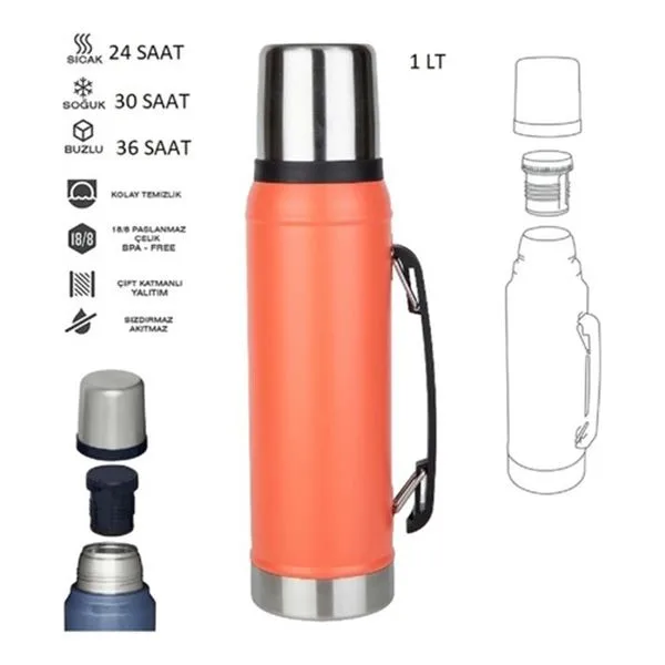 Termos Çelik Globox 3960 Bs266-2 1000 Ml Turuncu