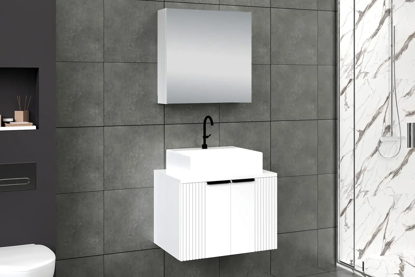 65 cm Chester Banyo Dolabı