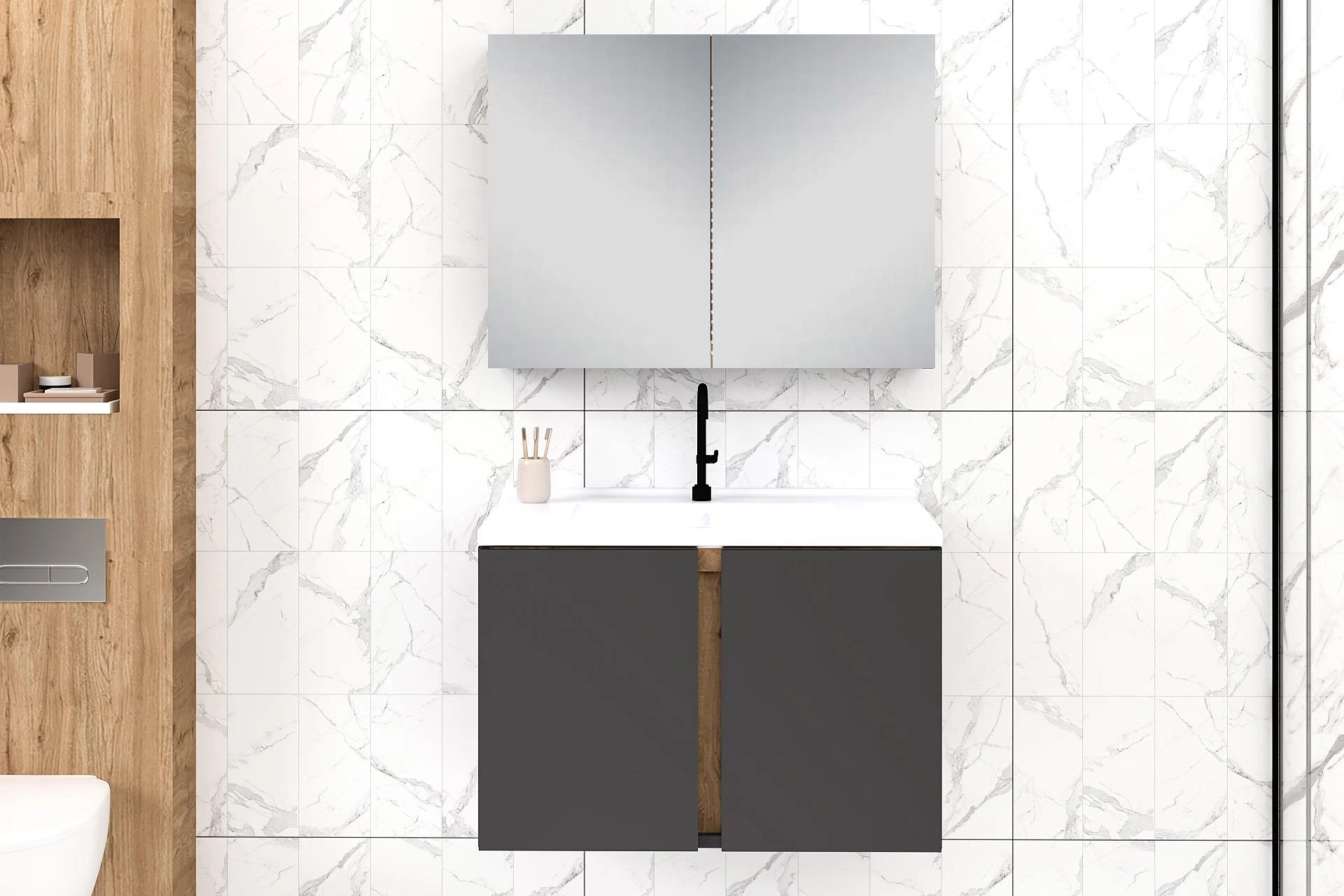 80 cm Lavina Banyo Dolabı