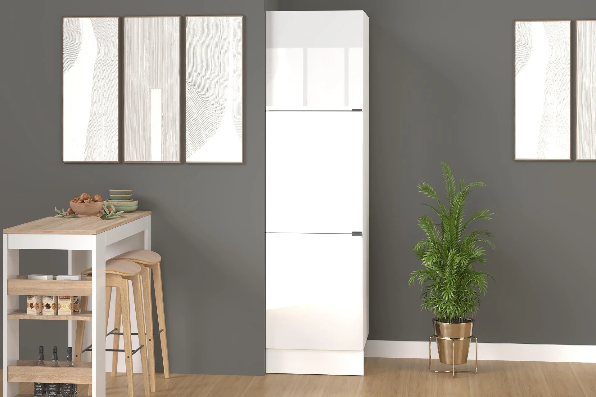 60 cm %100 MDF Efil Boy Dolabı, Çok Amaçlı Dolap