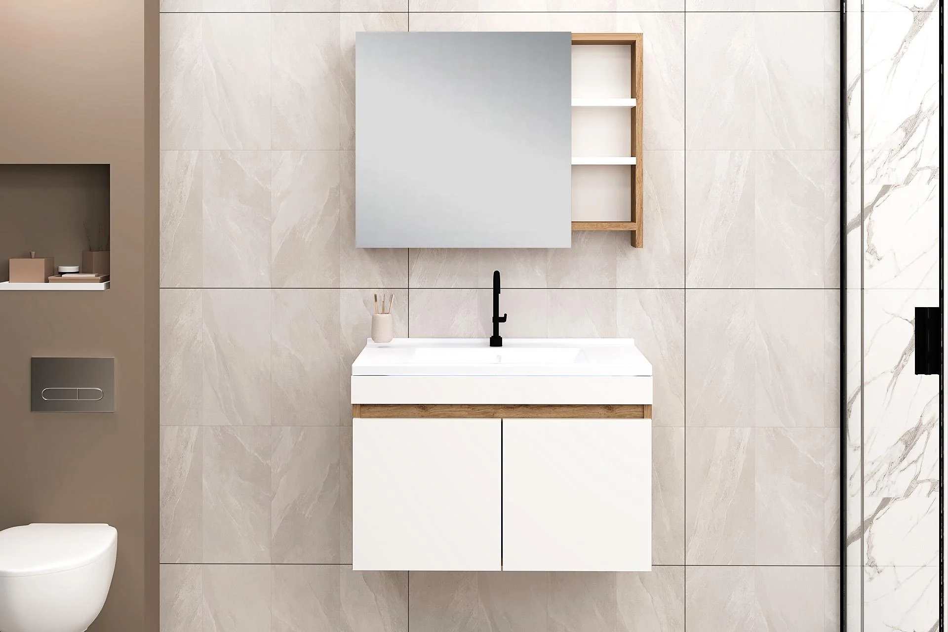 80 cm Saura Banyo Dolabı