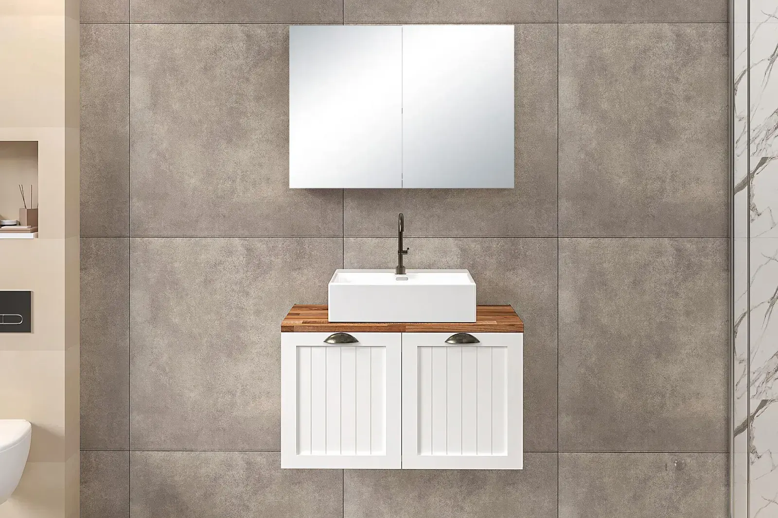 80 cm Aren Banyo Dolabı