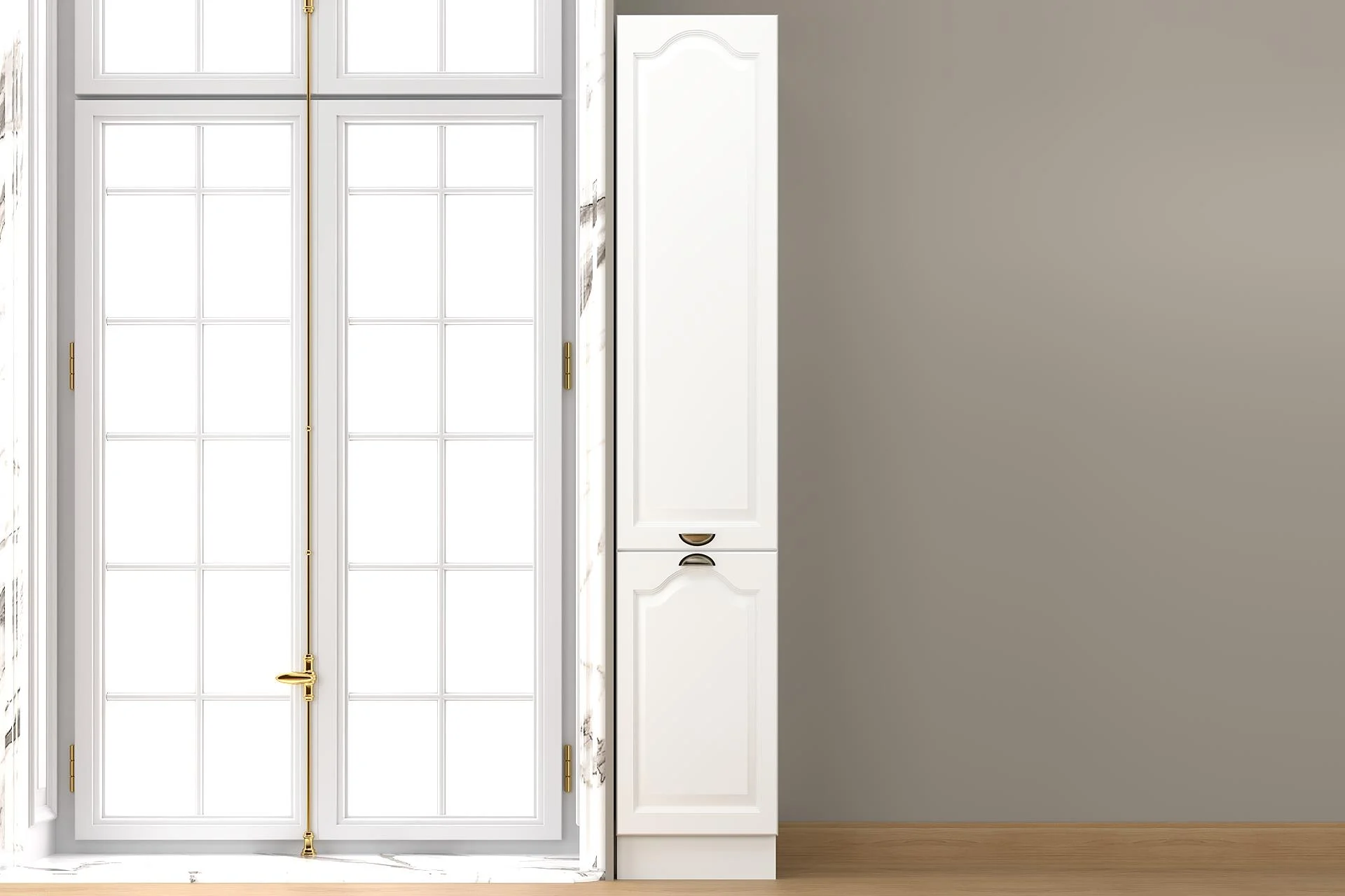 40 cm Greena White Boy Dolabı, Çok Amaçlı MDF Boy Dolabı