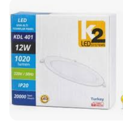 K2 Yuvarlak Sıva Üstü 12W LED