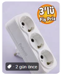 Kablosuz Üçlü Priz