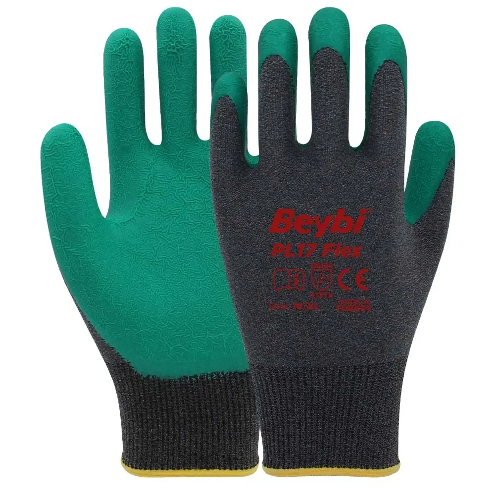 Beybi PL17 Flex Likralı Lateks Camcı Eldiven 10 No