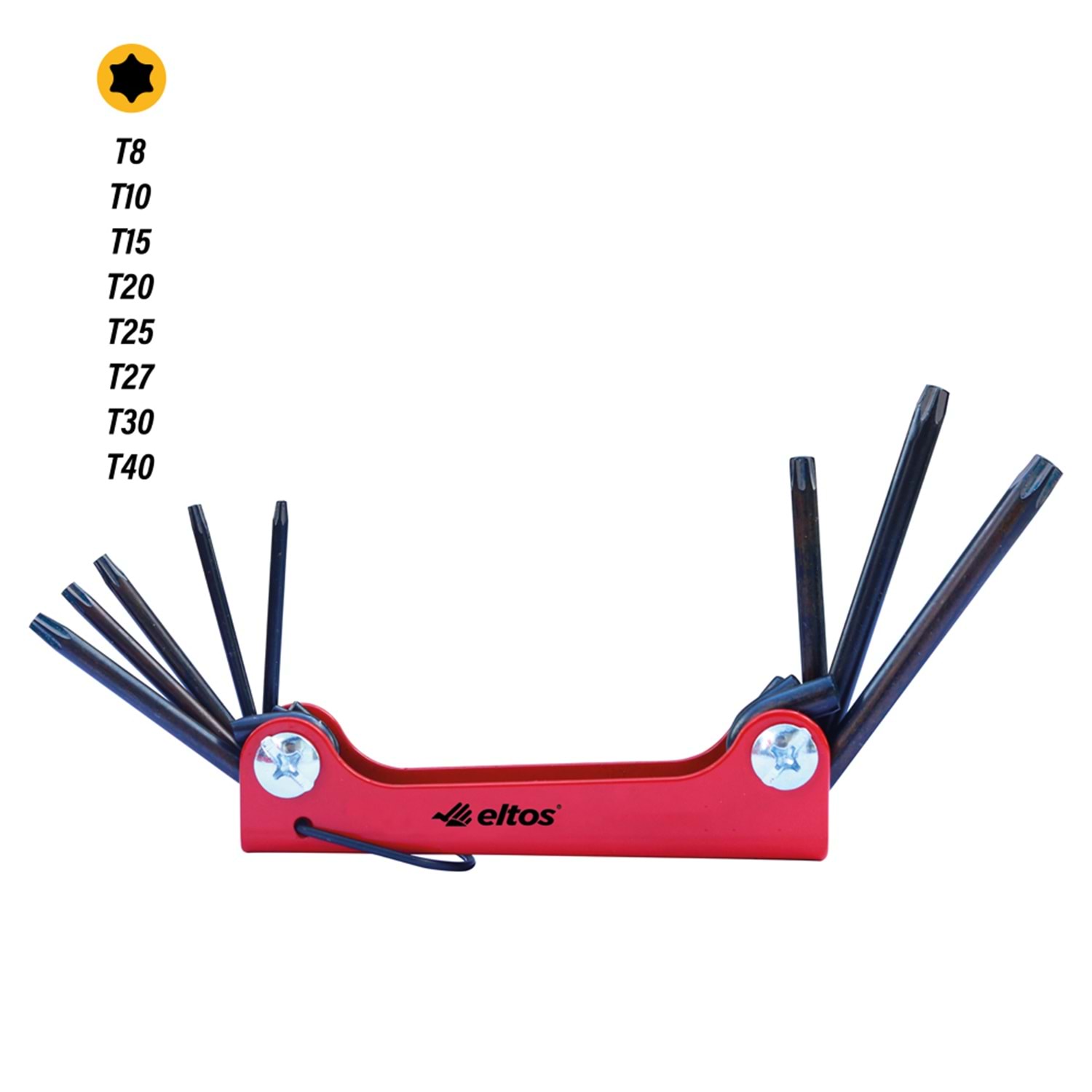 Eltos Çakı Tipi Torx Alyan Anahtar Takımı Seti 8 Parça