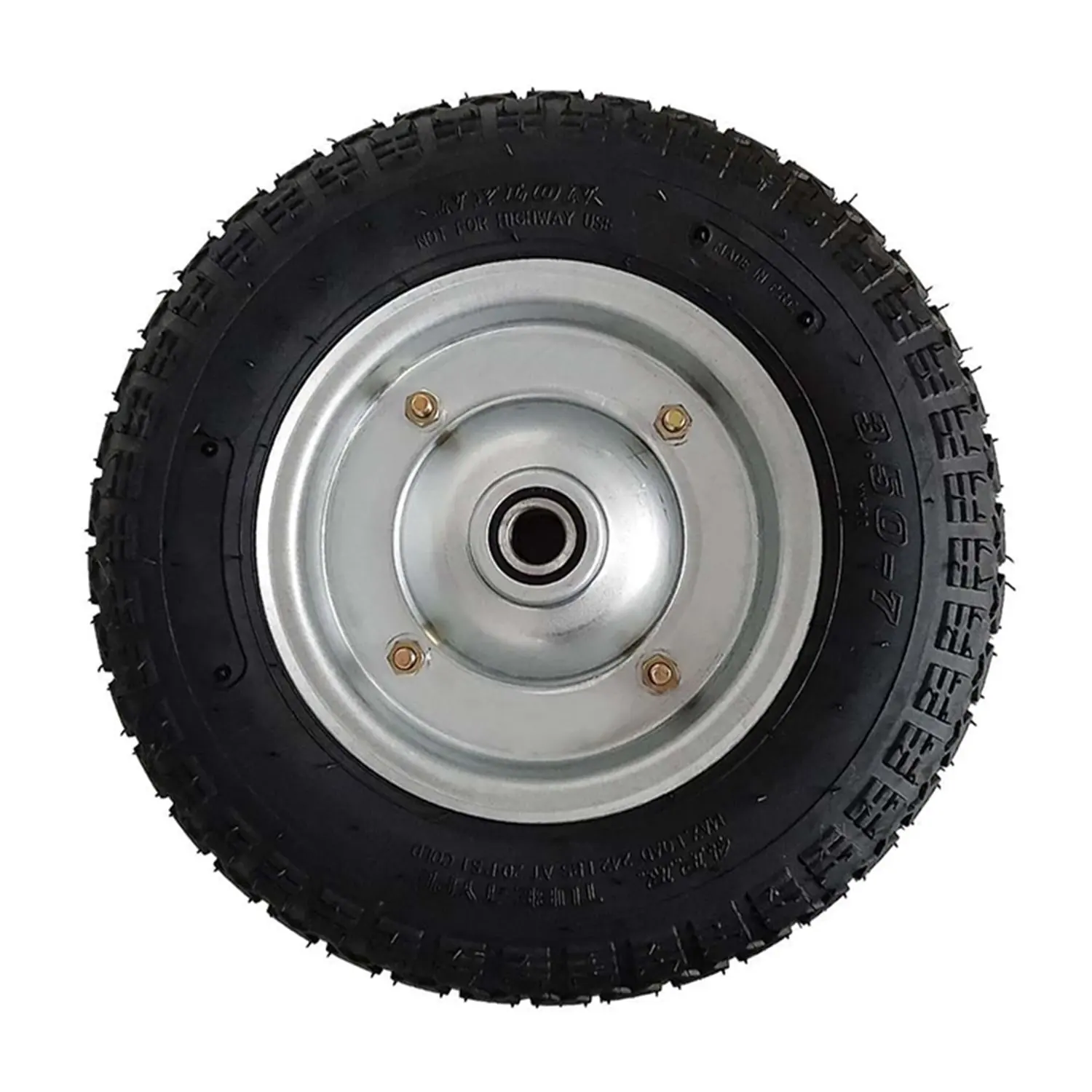 Havalı Şişme El Araba Tekeri Rulmanlı Metal Jant 350mm