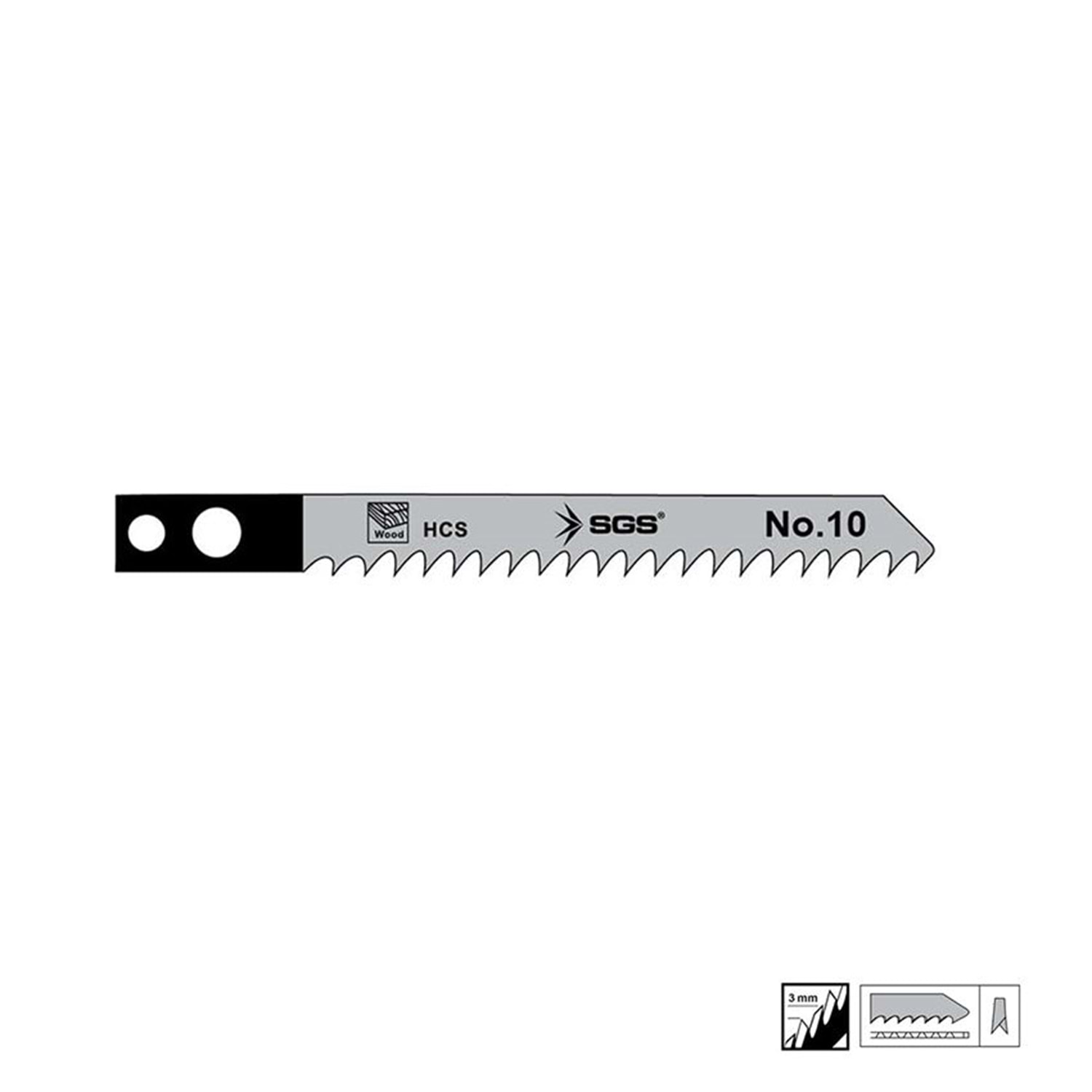 SGS Ahşap Dekupaj Ağzı 80mm x 7.9mm - 5 Adet (Pro