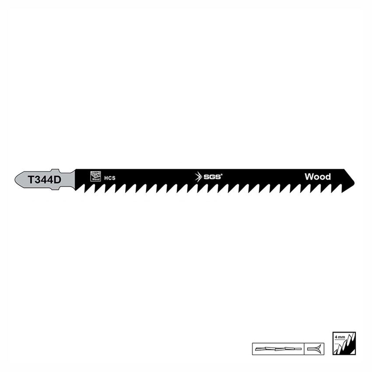 SGS Ahşap Dekupaj Ağzı Uzun T344D 150mm x 9.5mm 5 pcs